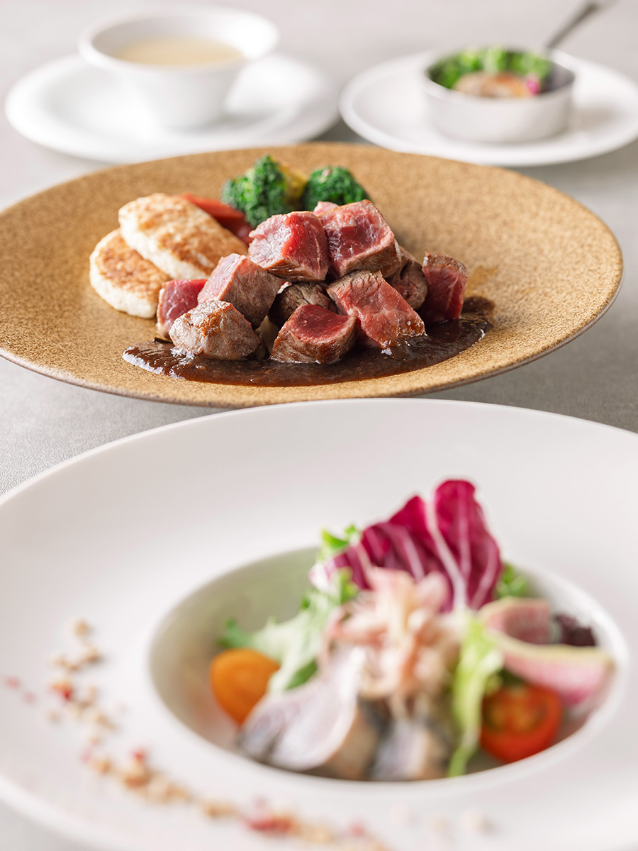 トリュフ香る特選牛フィレ肉サイコロステーキ 秋の味覚と共に